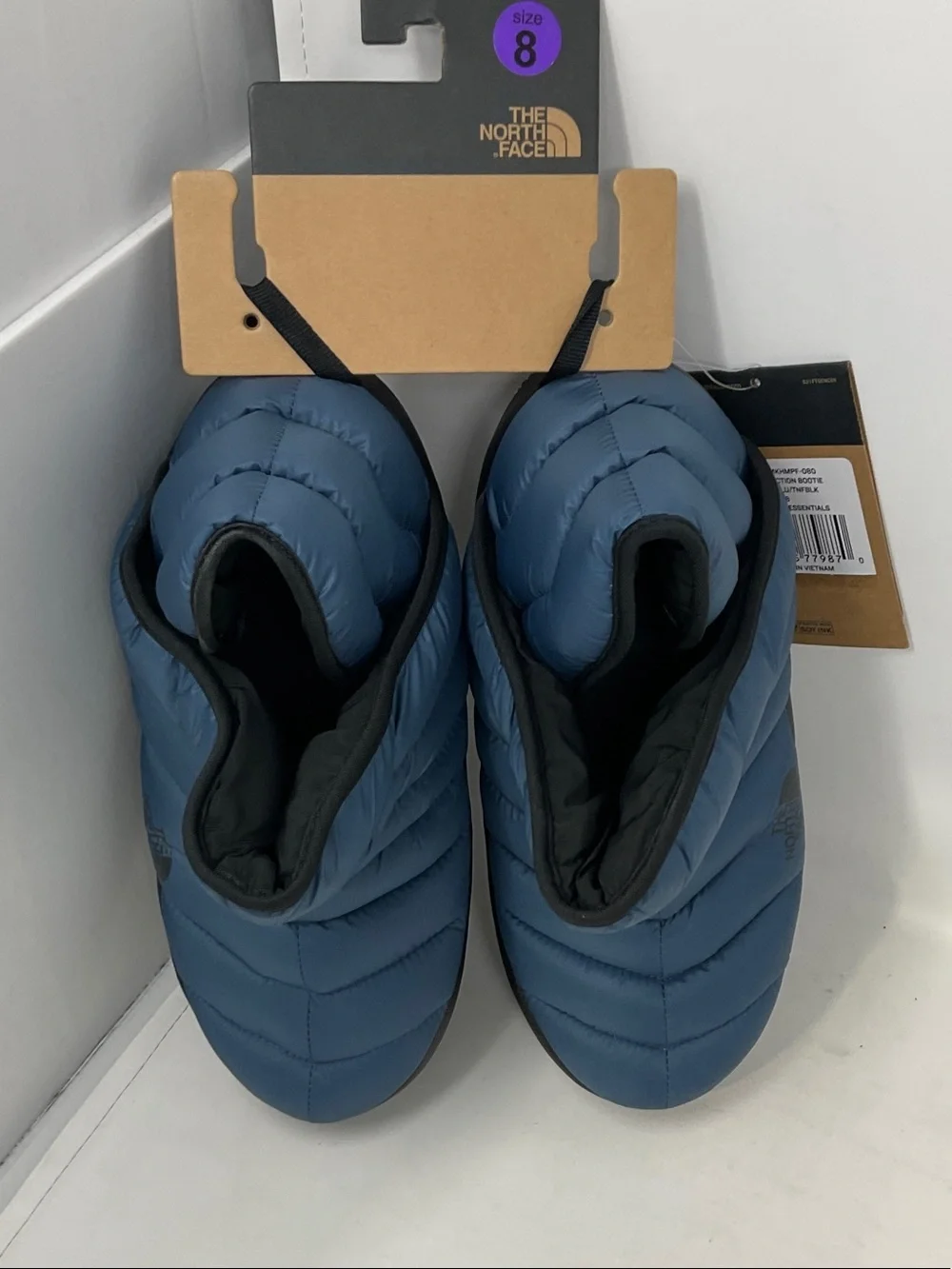 The North Face Blue Quilted Insulated Slip-On Mules